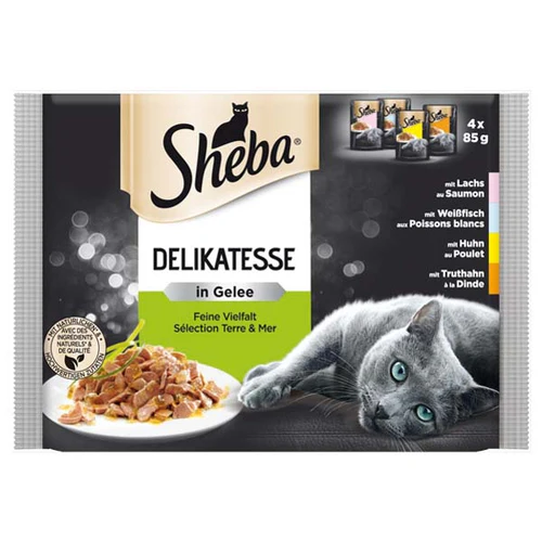 Sheba
      
      
       Delikatesse Multipack za mačke Mesni Izbor u želeu, 4x85g