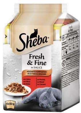 Sheba
      
      
       Fresh&Fine Multipack za mačke Izbor mesa u sosu, 6x50g