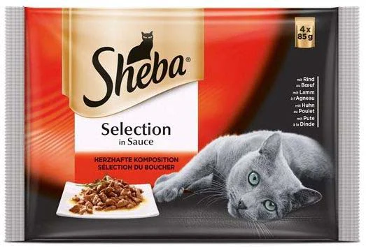 Sheba
      
      
       Selection Multipack za mačke Izbor mesa u sosu, 4x85g
