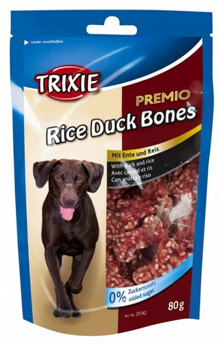 Trixie
      
      
       Poslastica za pse Premio Bones Pirinčane kosti s Pačetinom 80g
