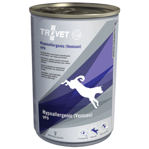 Trovet
      
      
       Dog Hypoallergenic, kod nepovoljnih reakcija na hranu, divljač, 400g