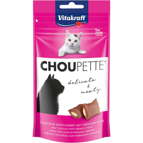 Vitakraft
      
      
       Choupette, jastučići punjeni sirom, poslastica za mačke, 40g