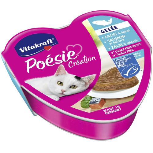 Vitakraft
      
      
       Posie Cration, losos i spanać u ukusnom želeu, za mačke, 85g