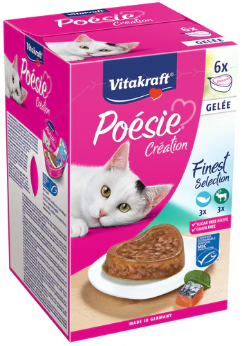 Vitakraft
      
      
       Posie Cration, riba i divljač u ukusnom želeu, za mačke, 6x85g