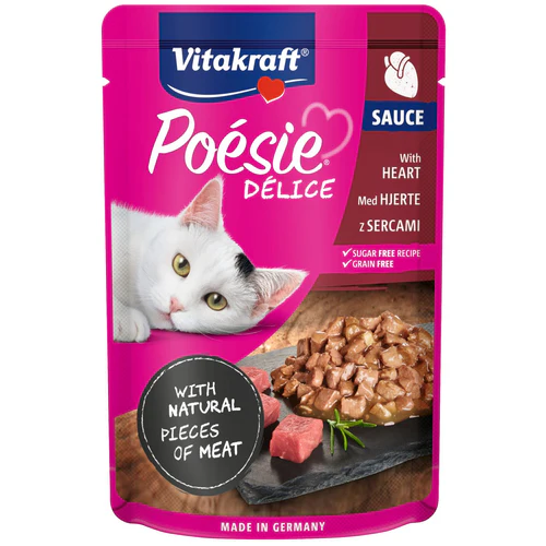 Vitakraft
      
      
       Posie Dlice, pileća srca u sočnom sosu, za mačke, 85g