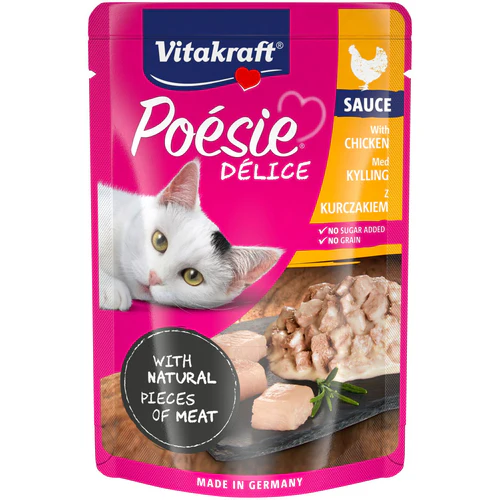Vitakraft
      
      
       Posie Dlice, piletina u sočnom sosu, za mačke, 85g