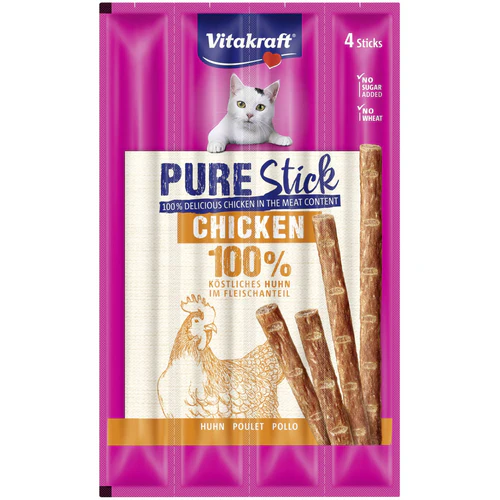 Vitakraft
      
      
       PureStick, poslastica za mačke s piletinom, Monoprotein, 4x5g
