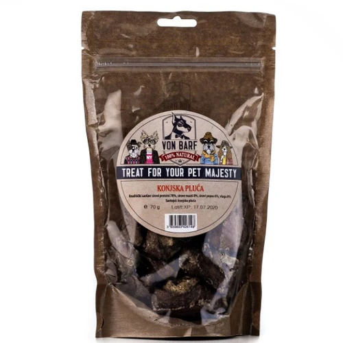 Von Barf
      
      
      Von BARF Horse Lungs, žvakalica za pse, od konjskih pluća, 70g