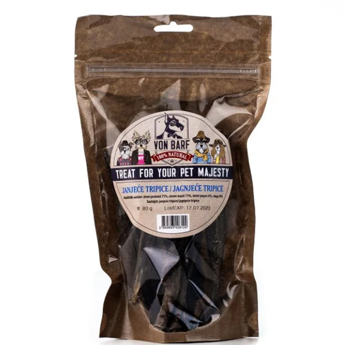 Von Barf
      
      
      Von BARF Lambs Tripes, žvakalica za pse, od jagnjećih škembića, 80g