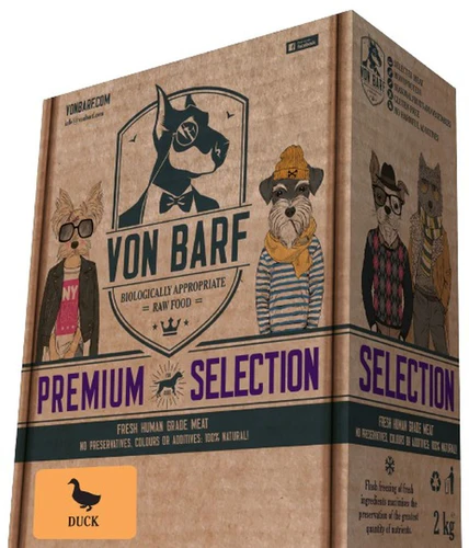 Von Barf
      
      
      Von BARF Premium Selection, pačetina, sirova zamrznuta hrana za pse, 8x250g