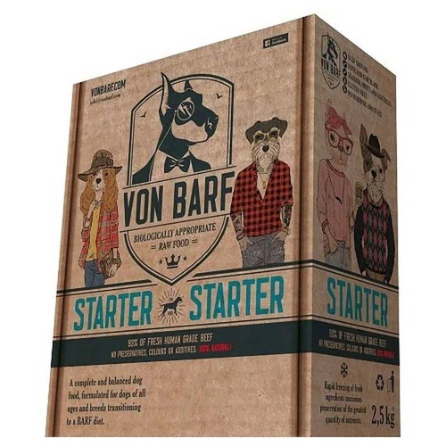 Von Barf
      
      
      Von BARF Starter, sirova zamrznuta hrana za pse, 2,5kg