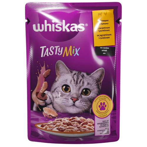 Whiskas
      
      
       Kesica za mačke Adult s Jagnjetinom i Ćuretinom u sosu, 1+ godina, 85g