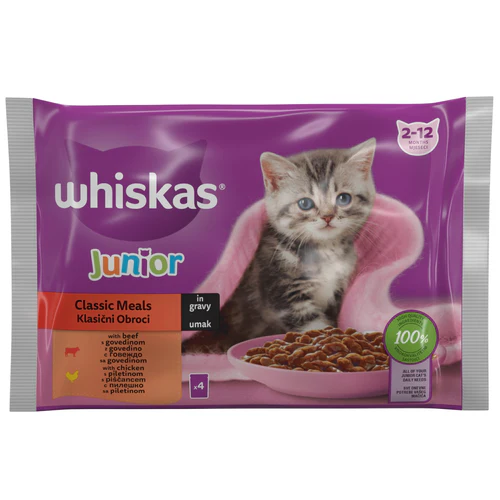 Whiskas
      
      
       Multipack za mačiće JUNIOR Izbor u sosu, 4x85g