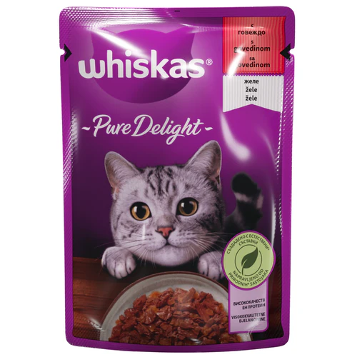Whiskas
      
      
       Pure Delight Kesica za mačke s Adult govedinom u želeu, 85g