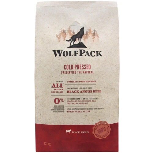 WolfPack
      
      
       Black Angus govedina, hladno presovana hrana za pse