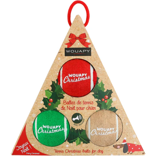 Wouapy
      
      
       Igračka za pse Lopta Tenis, zvučna, 3kom