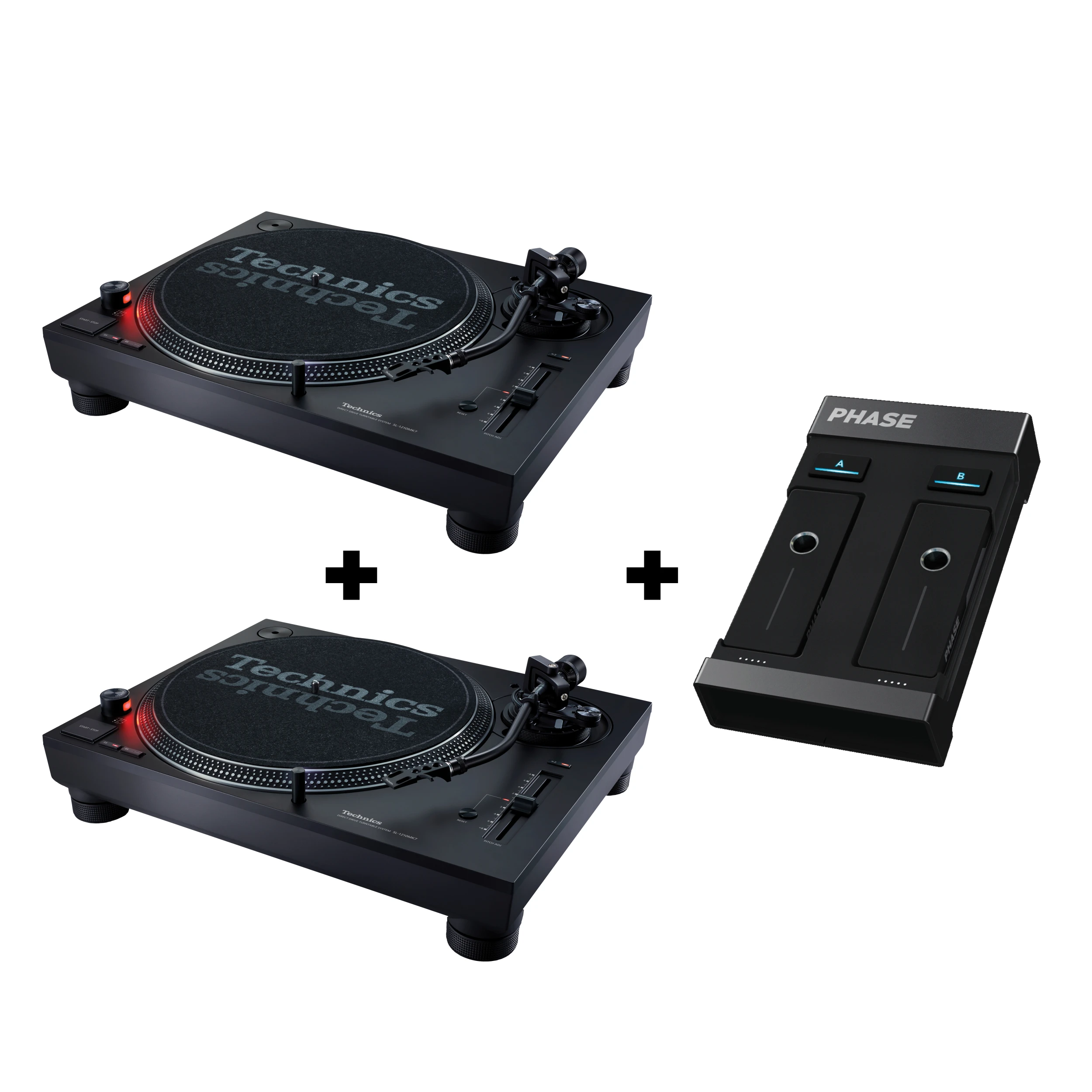 2x Technics SL-1210 MK7 + MWM Phase Essential - Dva Gramofona+DVS K...