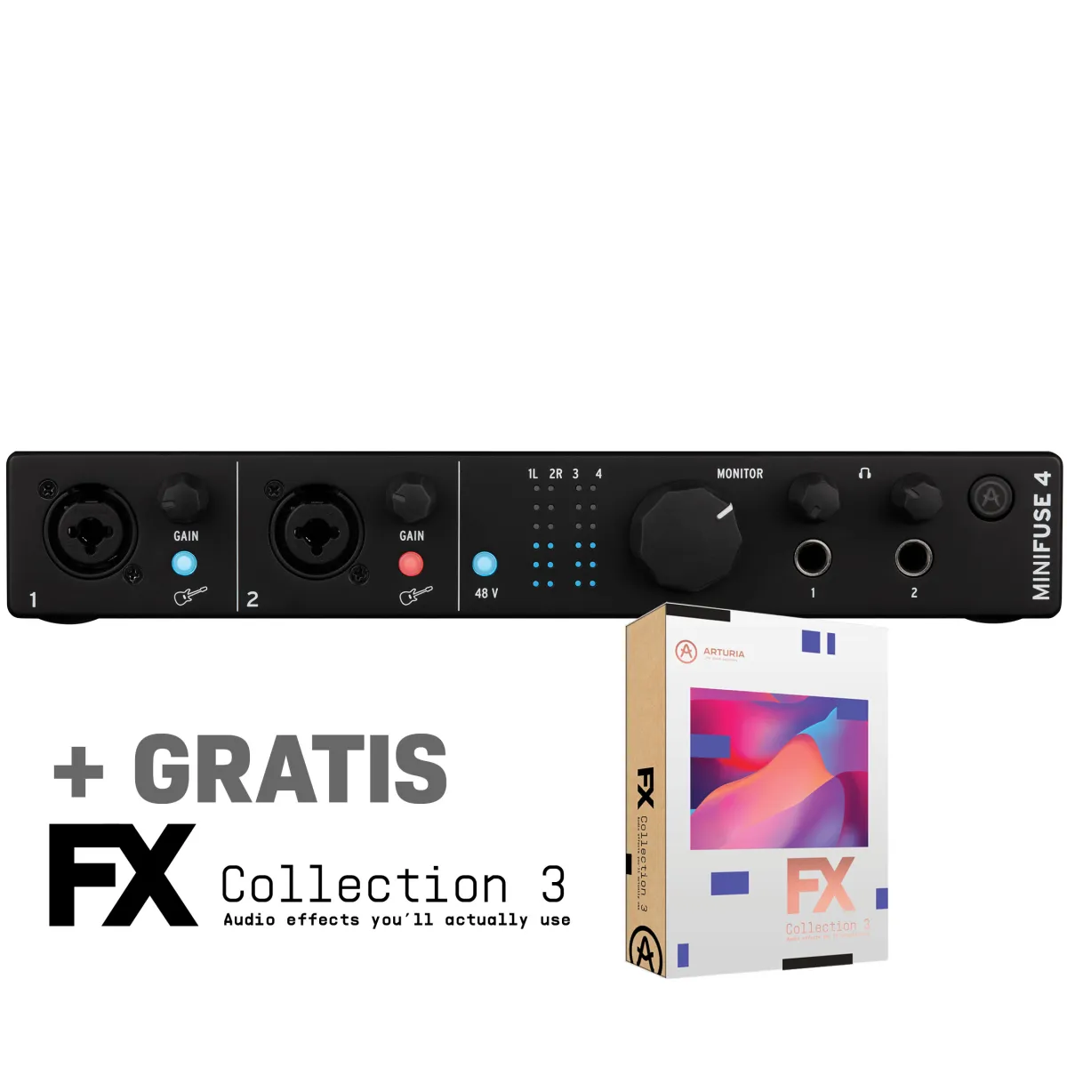 Arturia MiniFuse 4 Black - Zvučna kartica + FX Collection 3