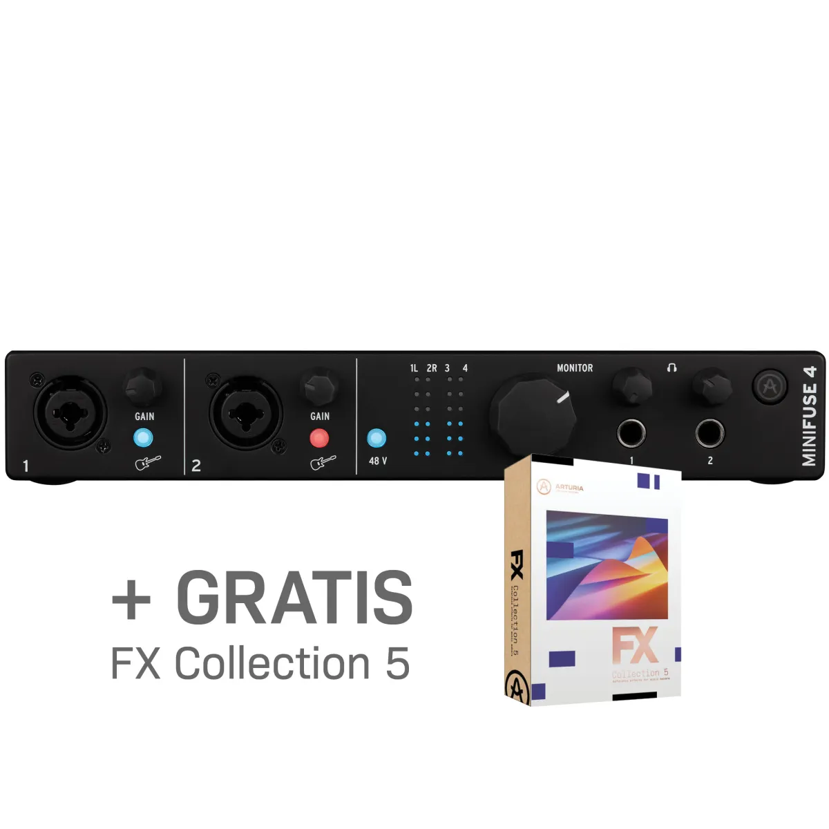 Arturia MiniFuse 4 Black - Zvučna kartica + FX Collection 5
