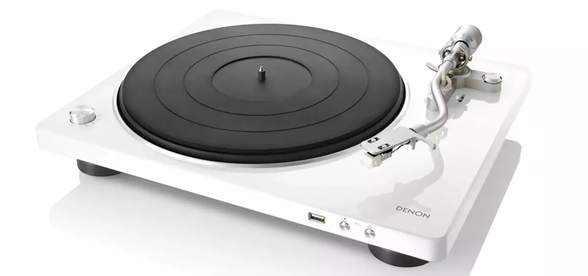 DENON DP-450 White Turntable with USB recording
