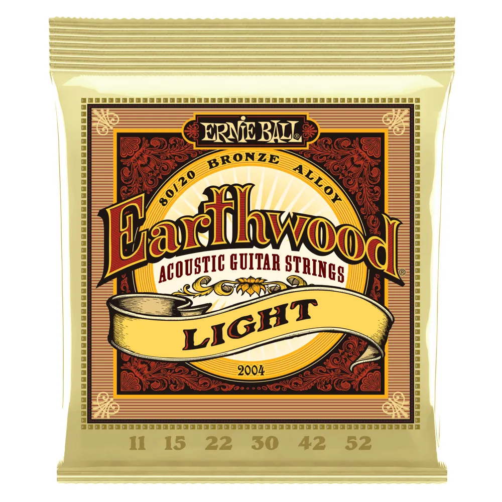 Ernie Ball 2004 11-52 Light Earthwood 80/20 Bronze - Žice za akust...