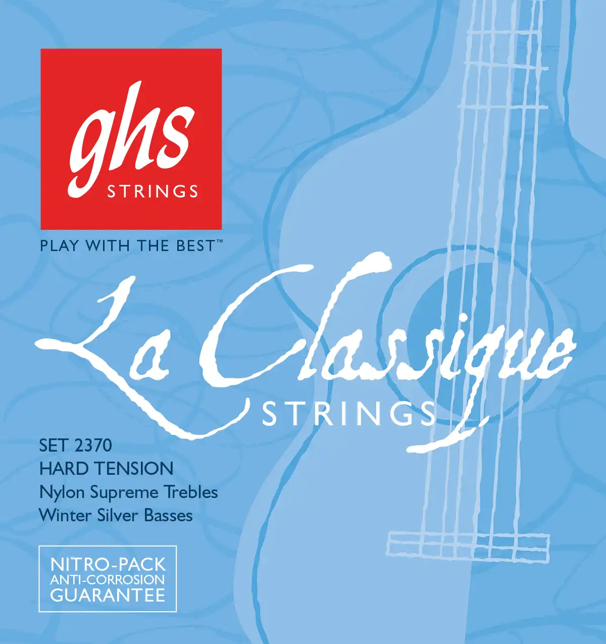 GHS 2370 LA CLASSIQUE Hard Tension, Nylon Supreme Trebles/Winter Si...