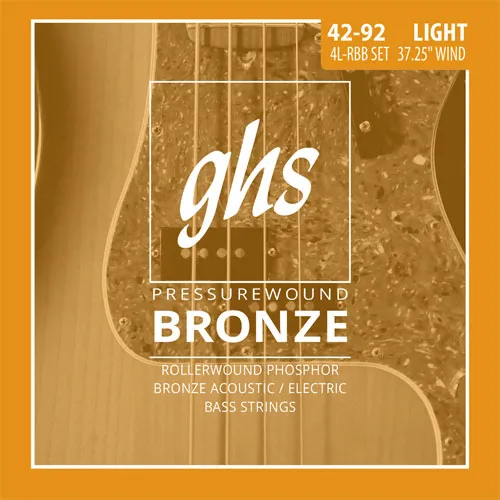 GHS 42-92 4L-RBB PRESSUREWOUND BRONZE - Žice za akustičnu bas gitaru