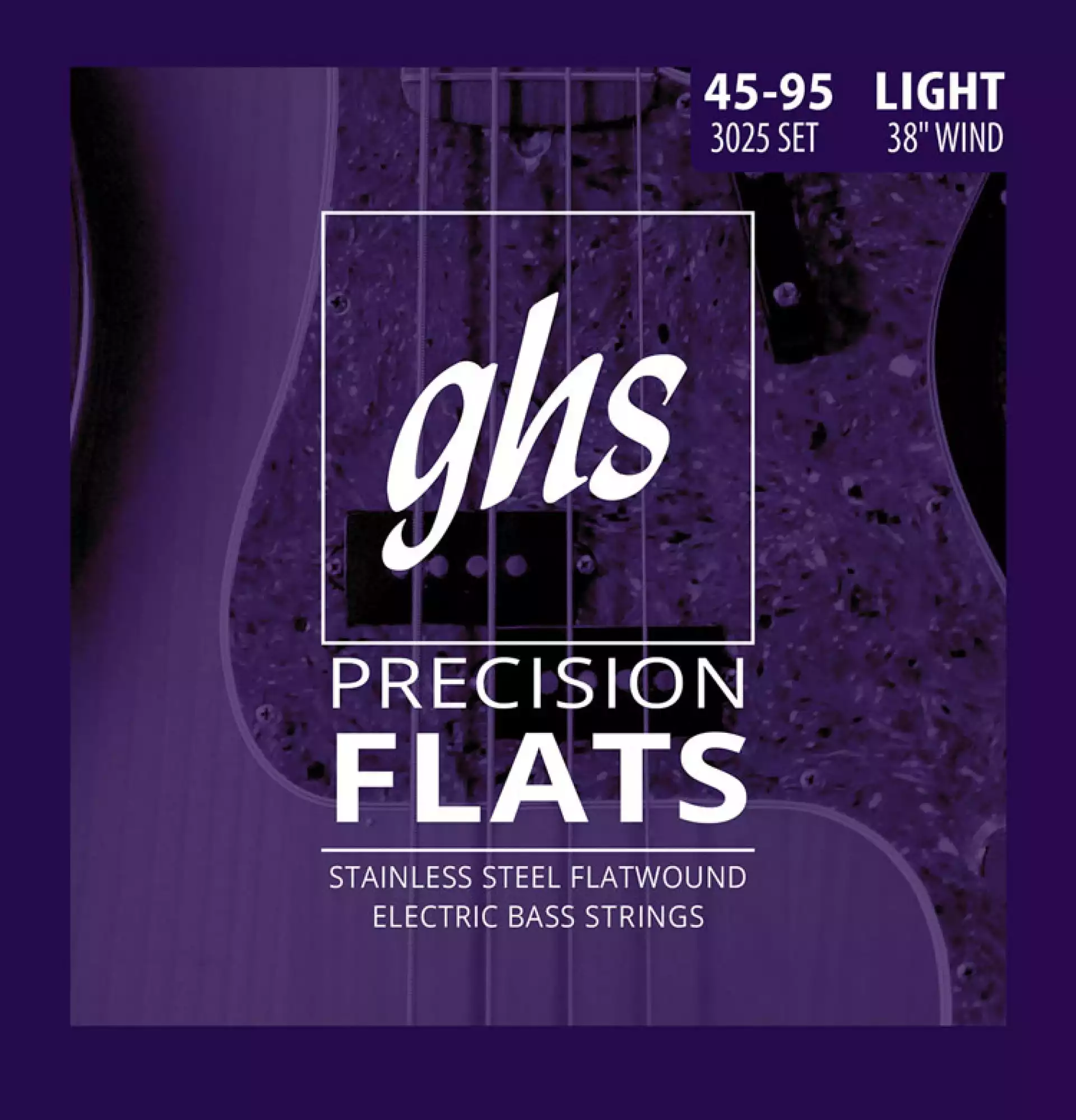 GHS 45-95  3025 Precision Flats Flatwound Long Scale Plus 4-String ...