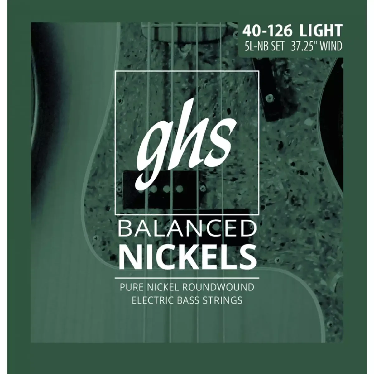 GHS 5L-NB 40-126 Balanced Nickels Pure Nickel Long Scale - 5-String...