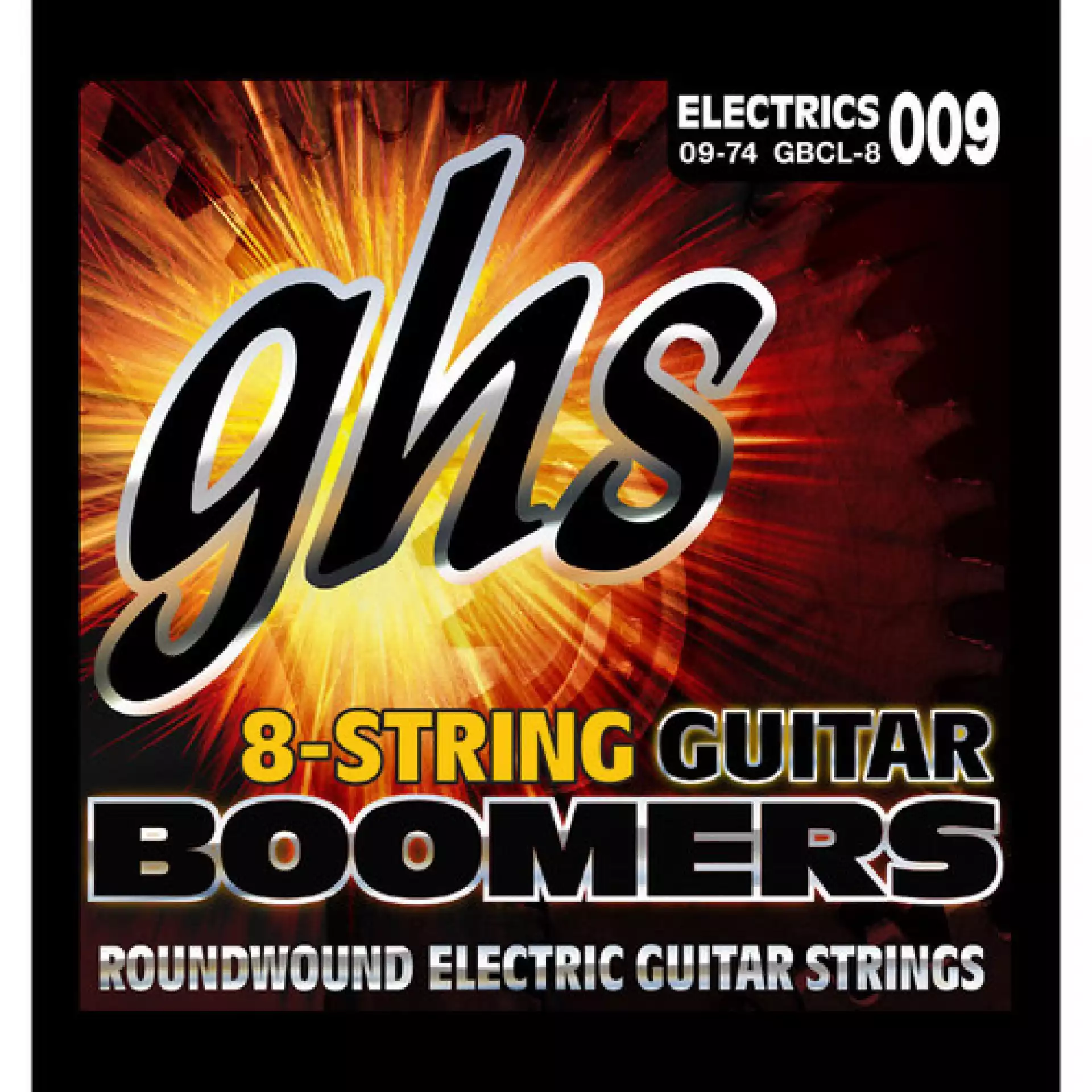 GHS 9-74 GBCL-8 Boomers Custom Light Roundwound (8-String Set) - Ž...