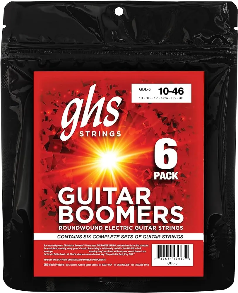 GHS GBL-5 10-46 Boomers 6-Pack - Žice za električnu gitaru