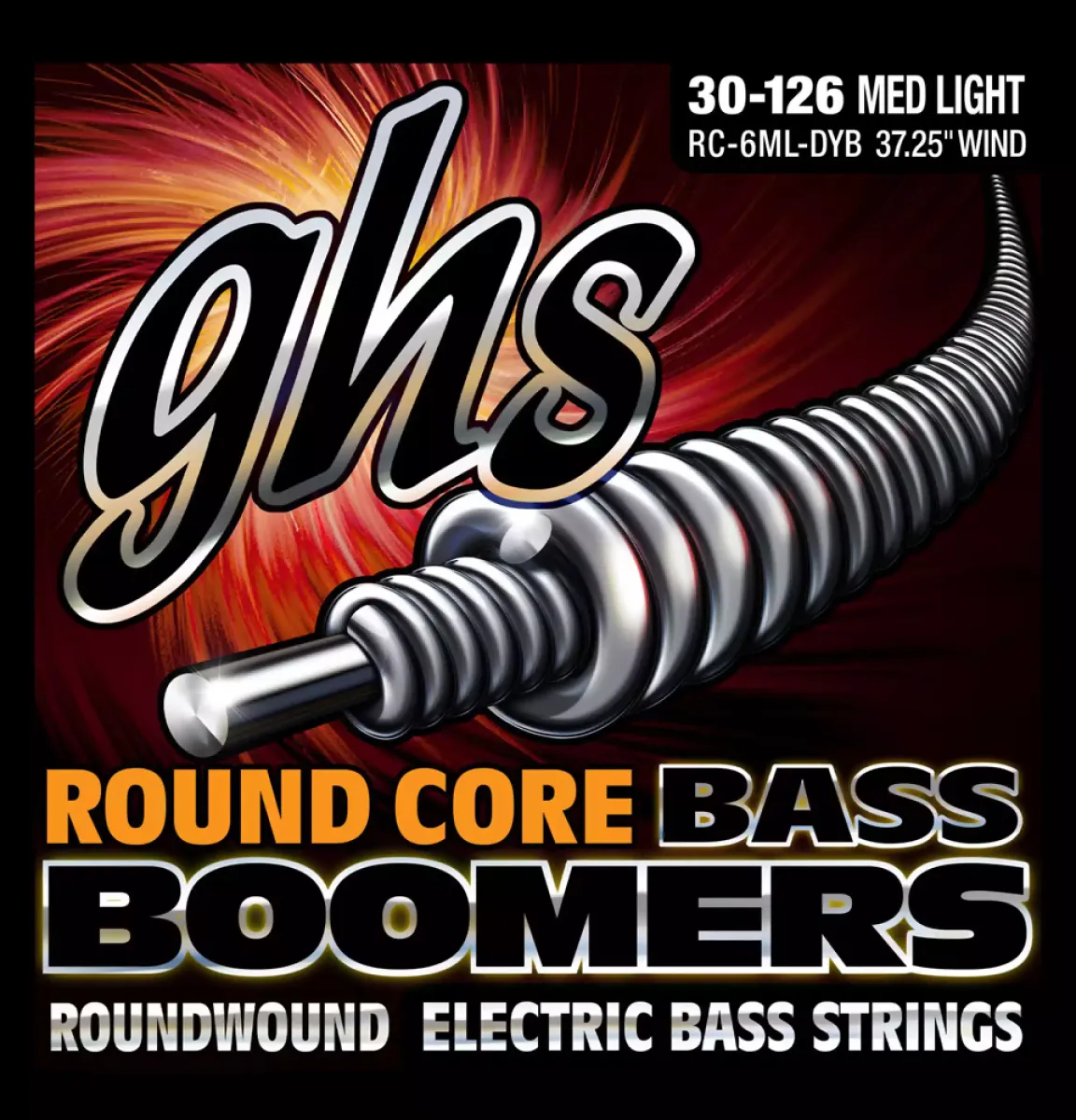 GHS RC-6ML-DYB 30-126 Bass Boomers Long Scale 6-String - Žice za b...