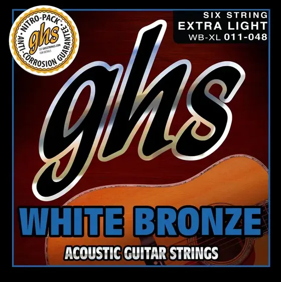 GHS WB-XL 11-48 White Bronze - Žice za akustičnu gitaru