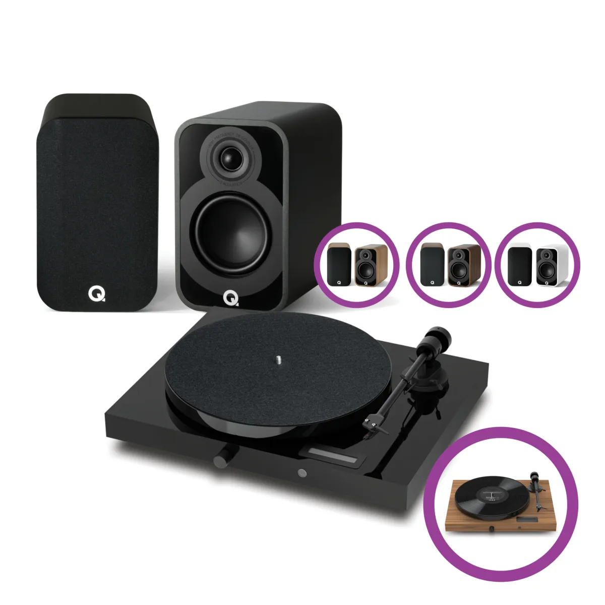 Pro-Ject PJ Jukebox E1 gramofon + Q Acoustics Q5010 Zvučnici - Paket!