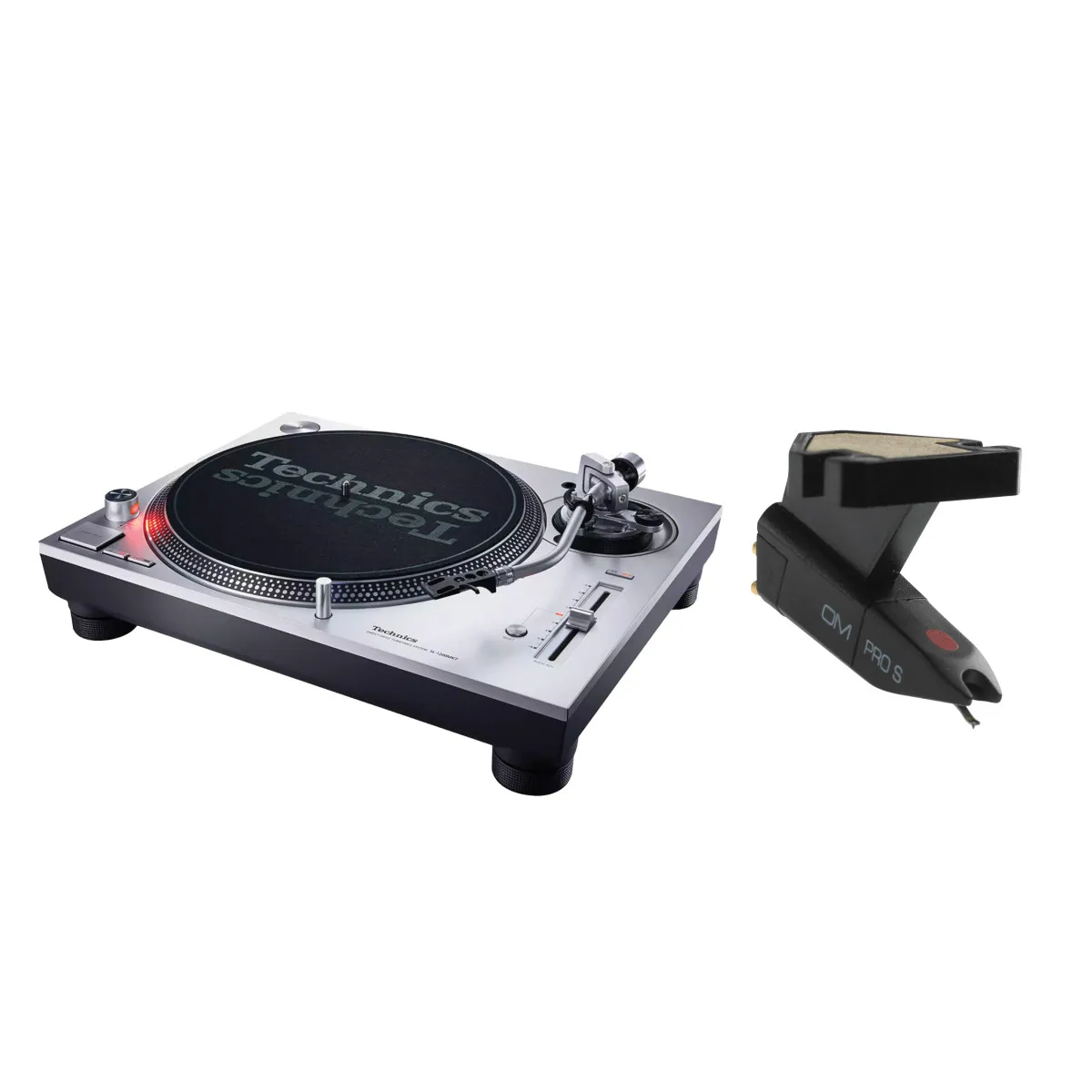 Technics SL-1200 MK7 + Ortofon OM PRO S Gramofon i Kertridž Paket