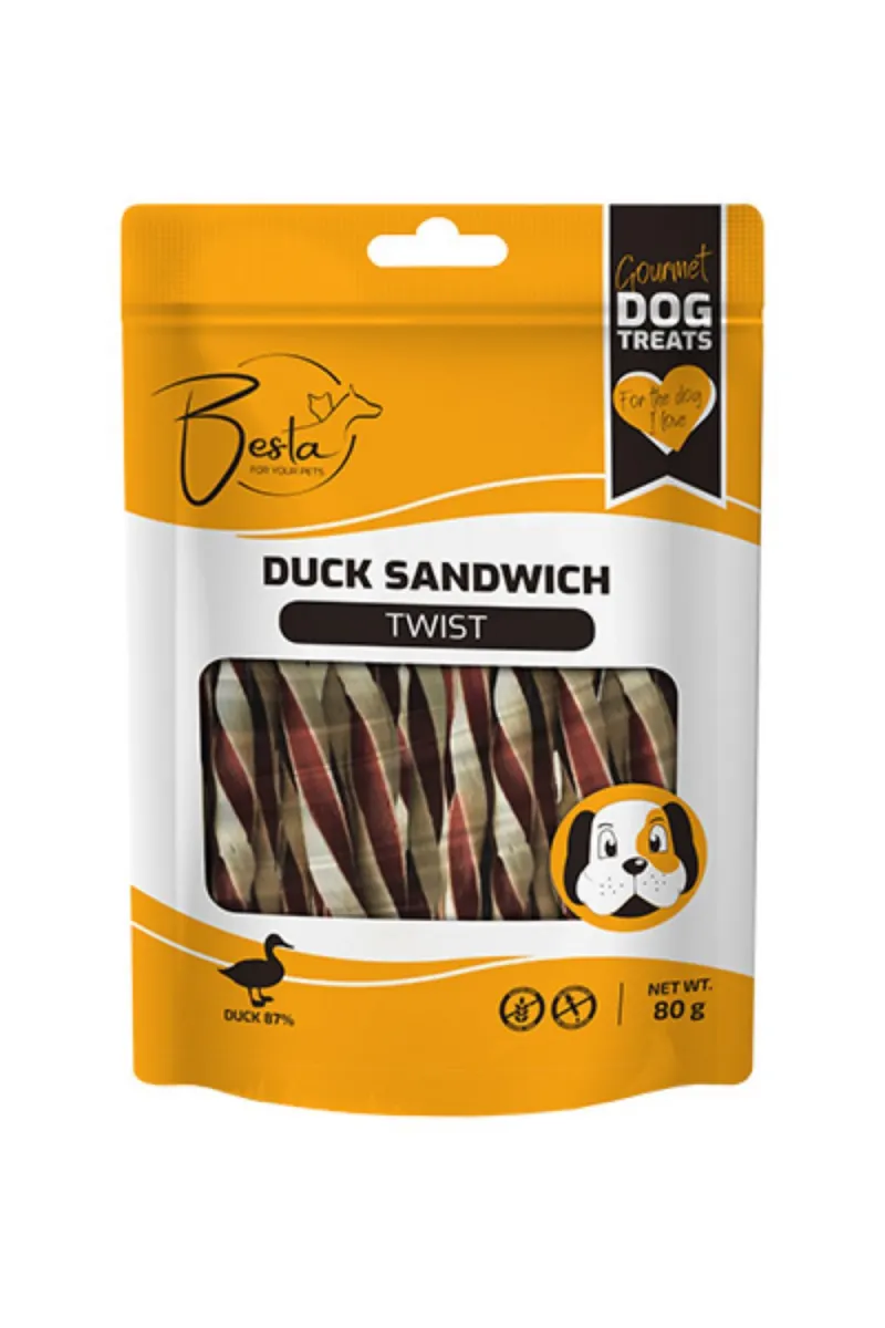 BESTA SANDWICH TWIST POSLASTICA ZA PSE, PACETINA 80 G