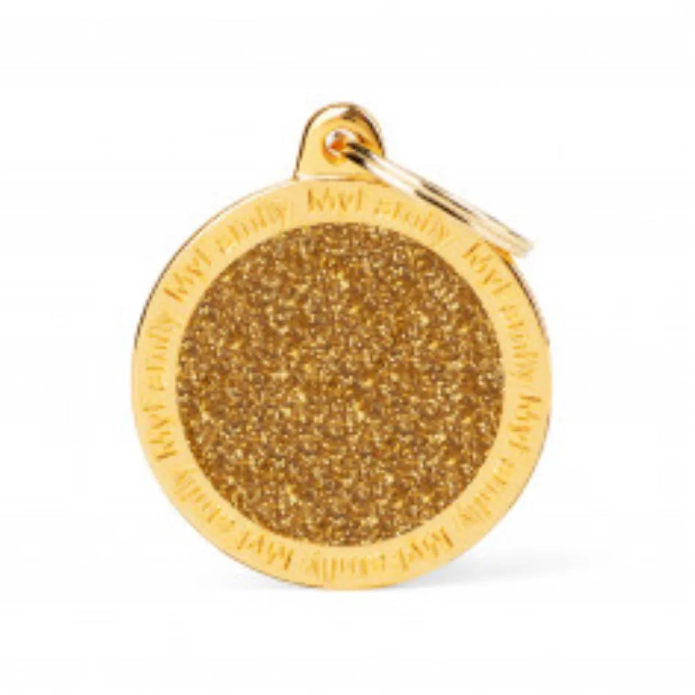 BIG CIRCLE GLITTER GOLD