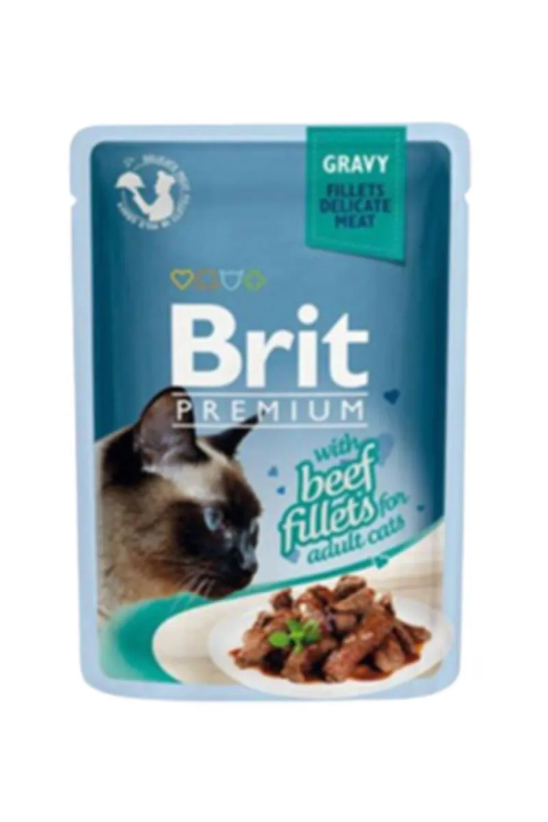 BRIT PREMIUM SOS ZA MACKE FILETI U SOSU GOVEDINA 85G