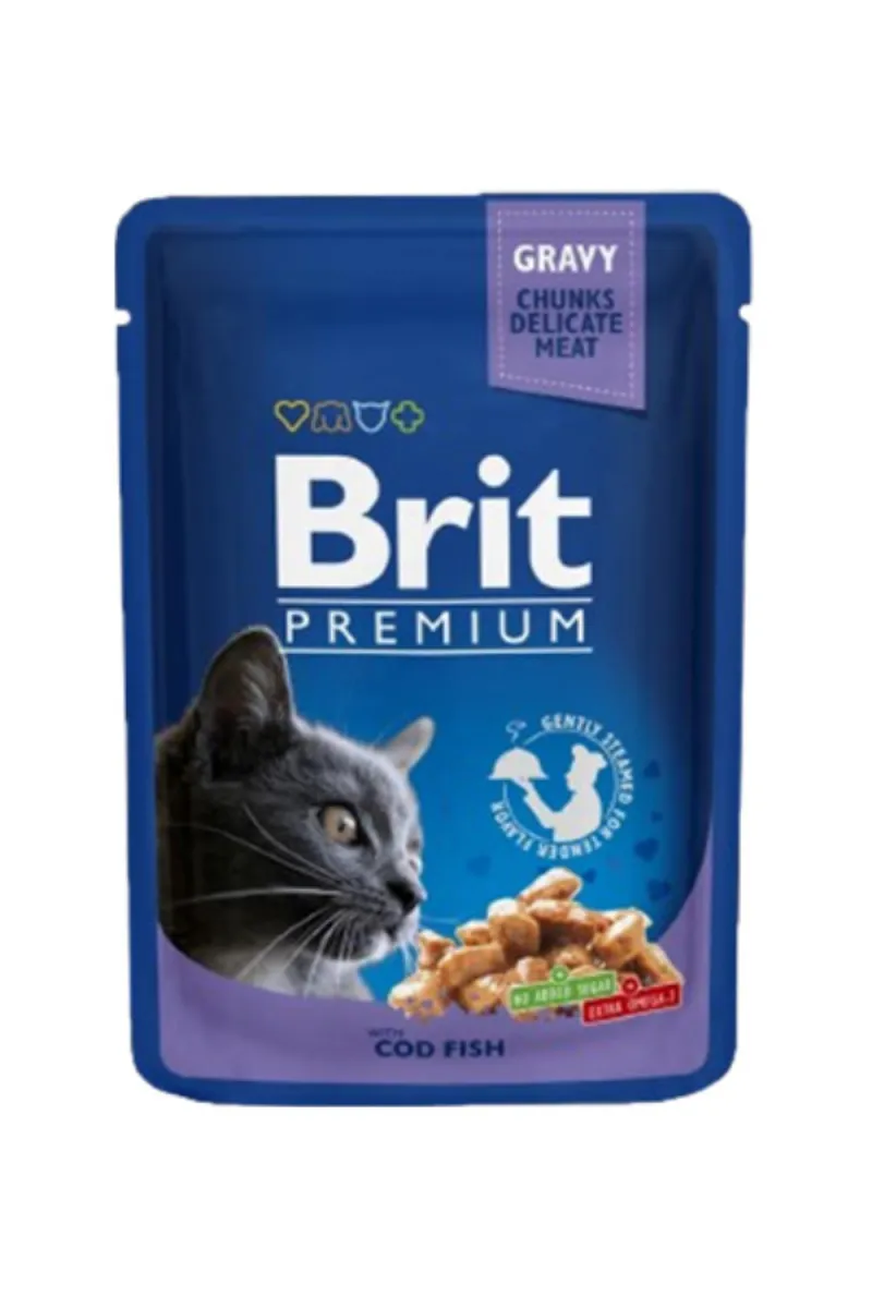 BRIT PREMIUM SOSIC ZA MACKE BAKALAR 100G