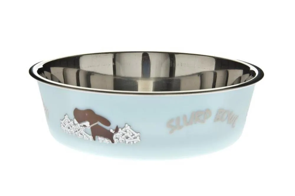 Cinija inox sa gumom 11cm plava