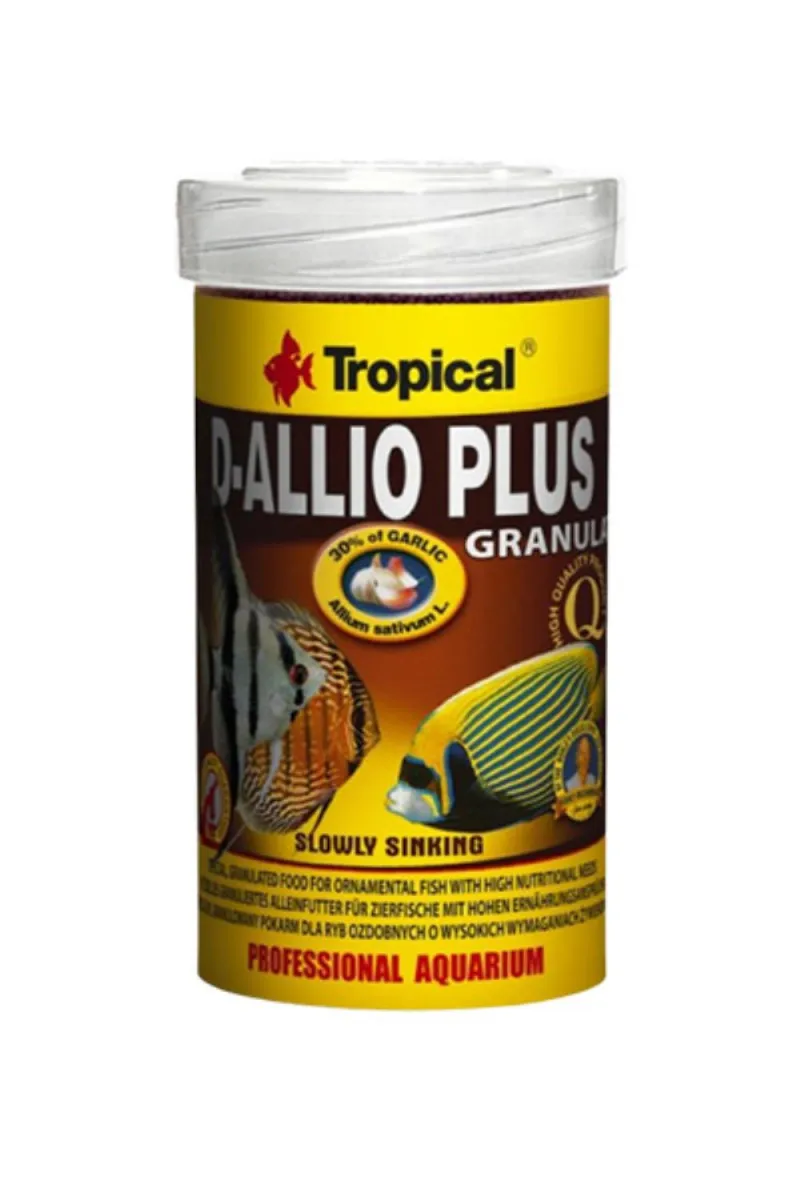 D-ALLIO PLUS GRANULAT HRANA ZA RIBE SA DODATKOM BELOG LUKA U OBLIKU GRANULA 100 ML - 60 G