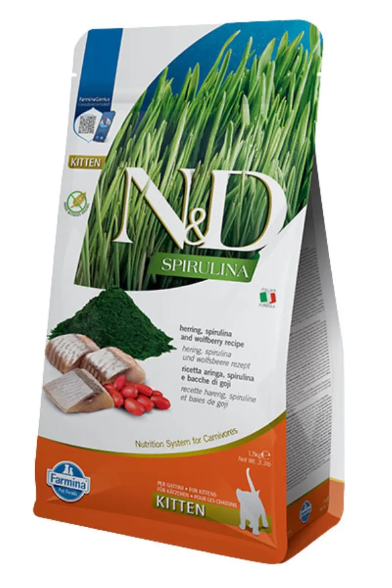 D.N&D SPIRULINA CAT HERRING KITTEN 1,5KG