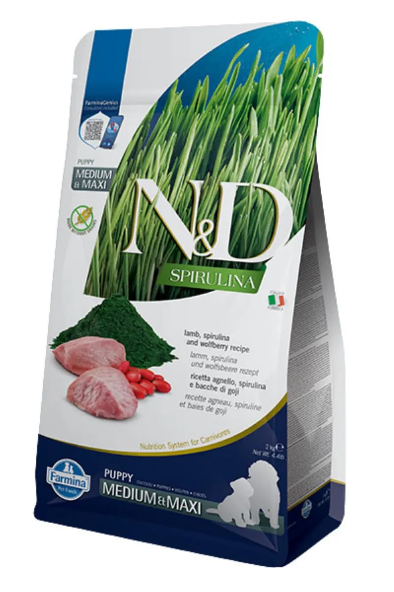 D.N&D SPIRULINA LAMB PUPPY MEDIUM&MAXI 7KG