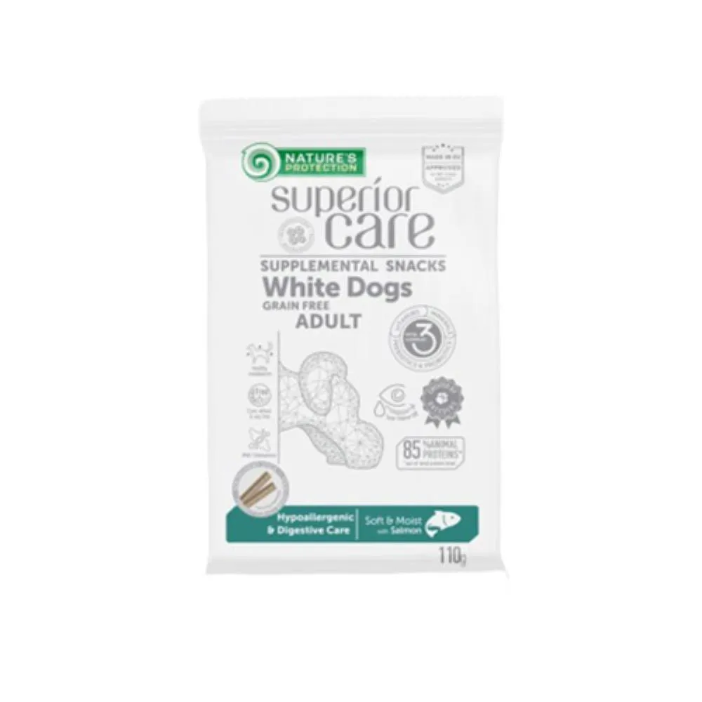 D.NPSC SNACK/ WHITE DOG/ G.F./ HYPOALLERGENIC & DIGESTIV CARE/ SALMON/ 110 G