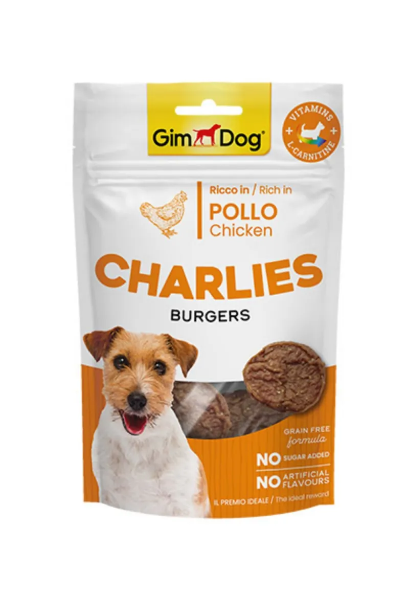 GIMDOG CHARLIES BURGERS PILETINA, POSLASTICA ZA PSE 70G