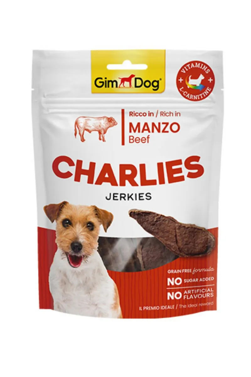 GIMDOG CHARLIES JERKIES   govedina, poslastica za pse 70g