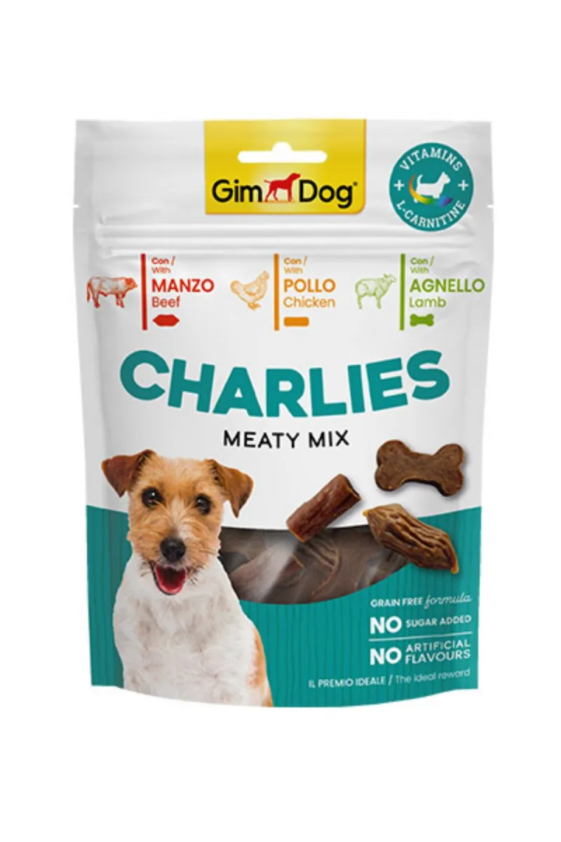 GIMDOG CHARLIES MEATY MIX - GOVEDINA, PILETINA, JAGNJETINA, POSLASTICA ZA PSE 70G