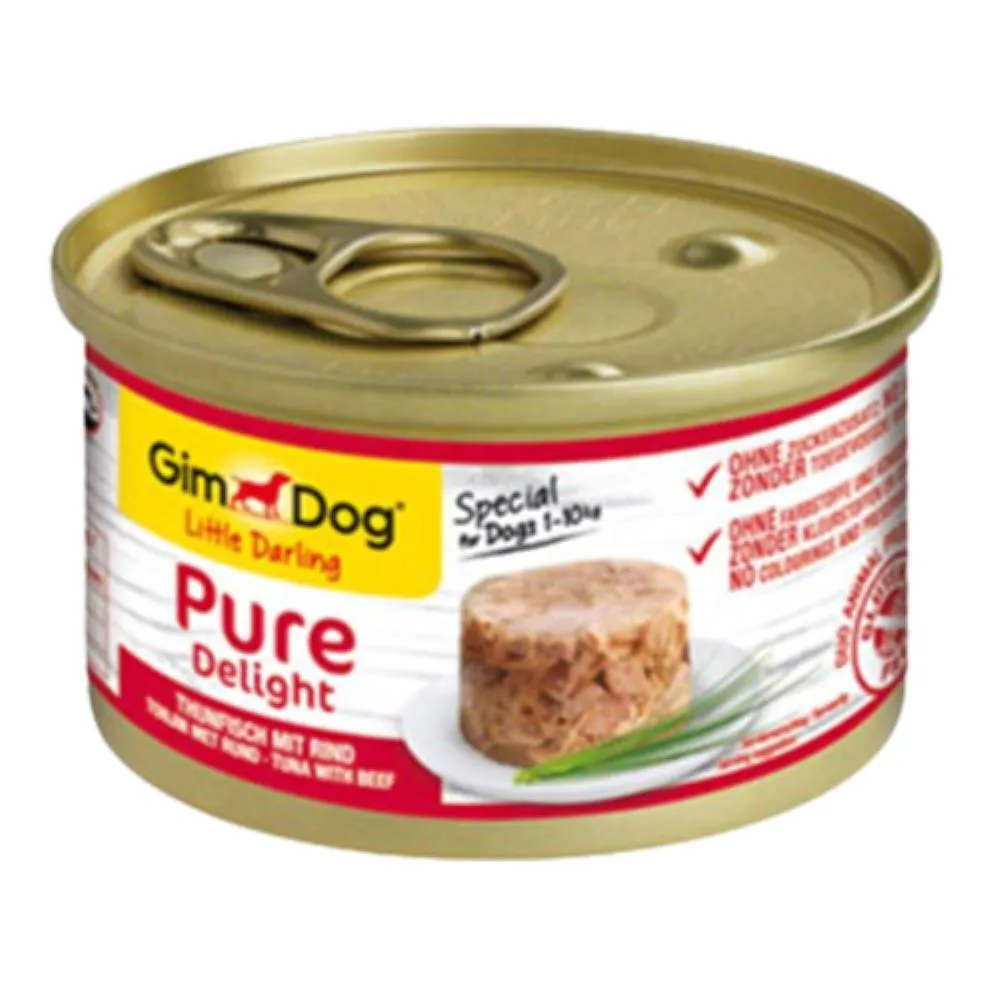 GIMDOG LITTLE DARLING PURE DELIGHT TUNA I GOVEDINA, KONZERVA ZA PSE 85 G