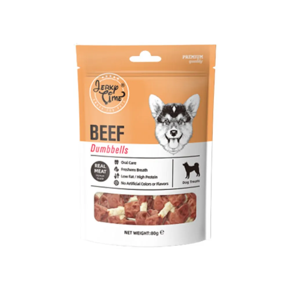 JerkyTime poslastica za pse   govedina u obliku tega 80g