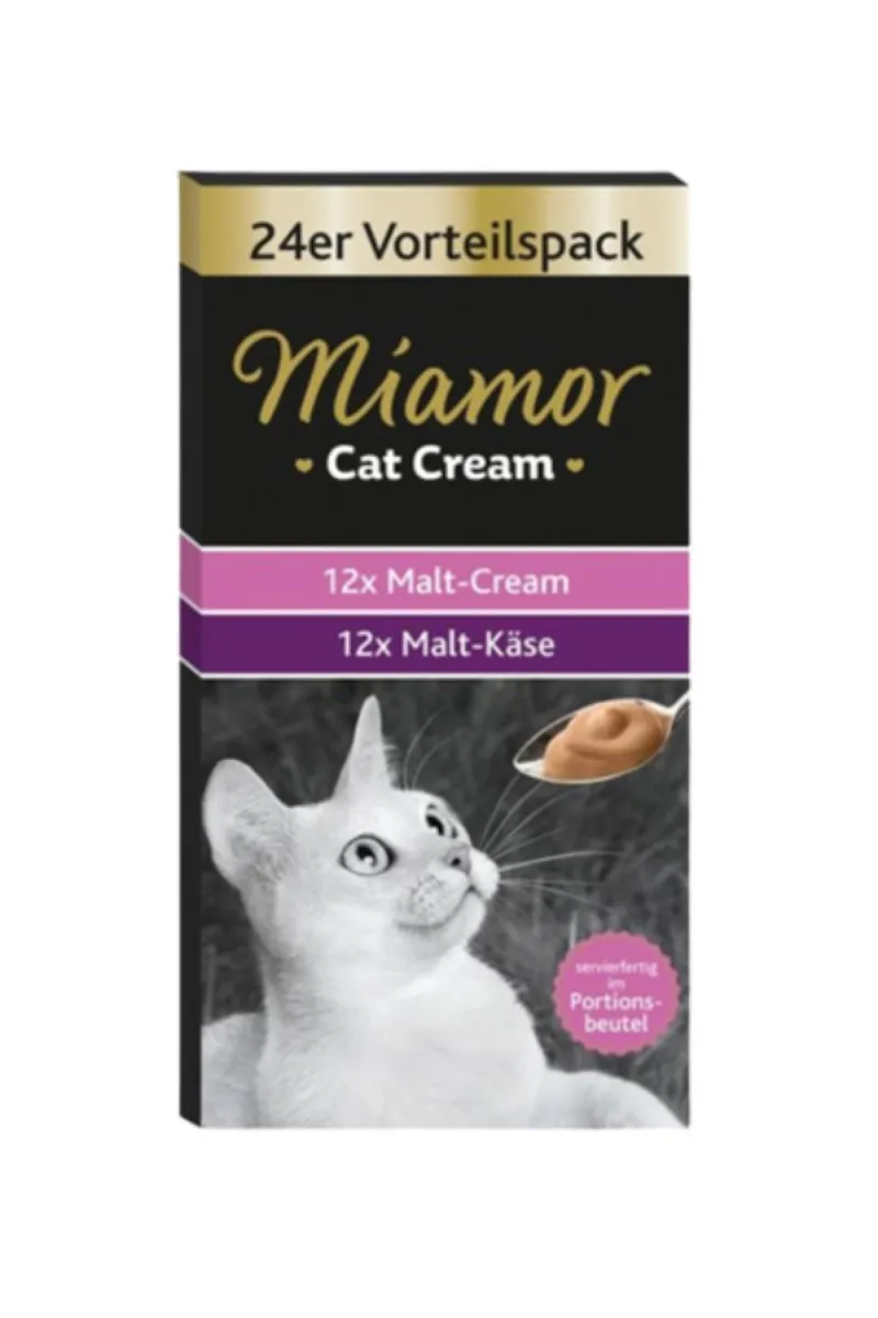 MIAMOR CREAM PAKOVANJE 12+12 ZA IZBACIVANJE DLAKA I SA SIROM, PASTA ZA MACKE 24X15G